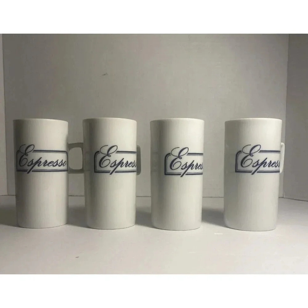 4 Style Setter Espresso Handled Cups Made in Japan 4" Excellent Condition